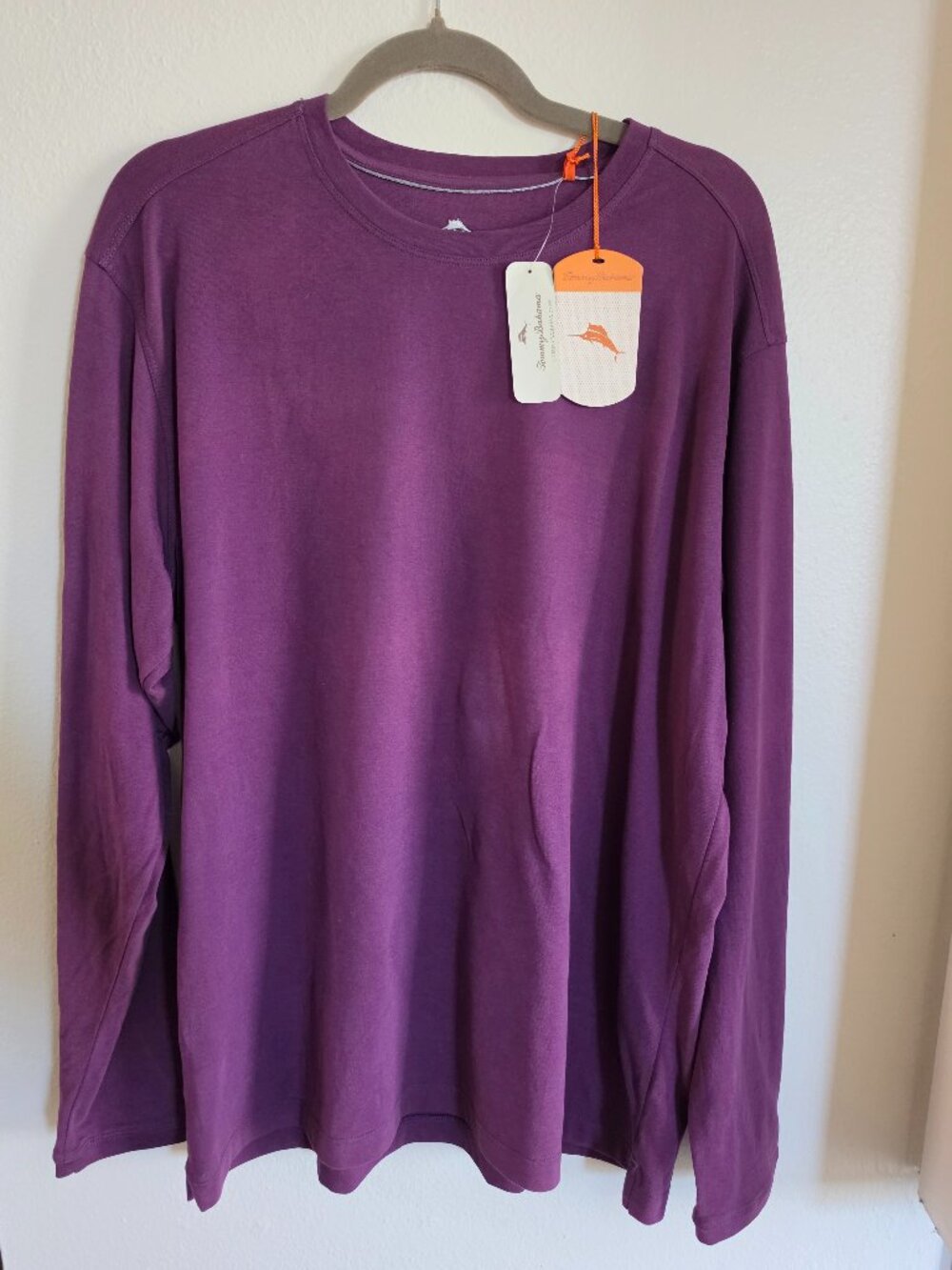 NWT Tommy Bahama Palm Cove Long Sleeve Tee Purple L